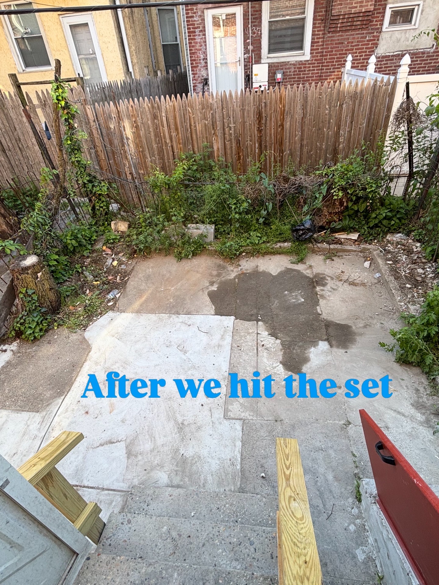 Same Philadelphia backyard fully cleared and swept clean by B.L.O.O.M. Entity crew